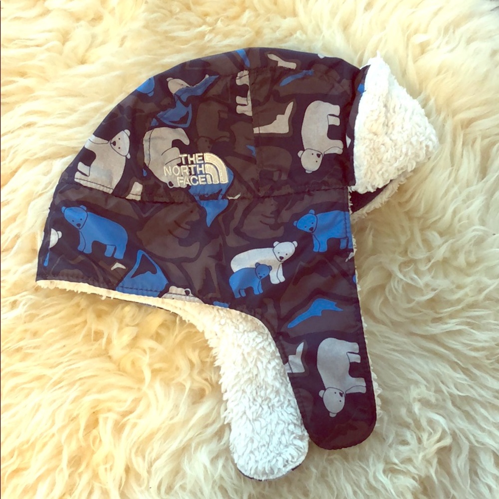 North face fleece lined baby hat